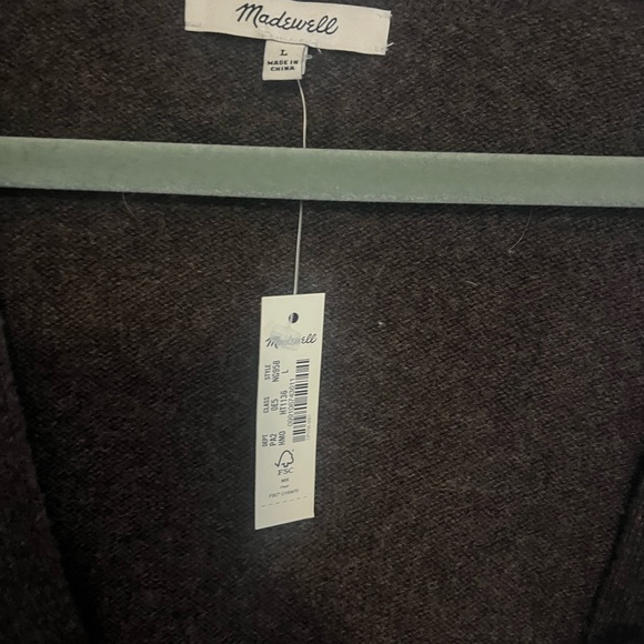 Madewell Brown Cardigan Sweater V-Neck Knit - Picture 3 of 3